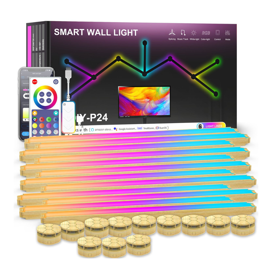 Led Smart Wall Light Light Bar Wood