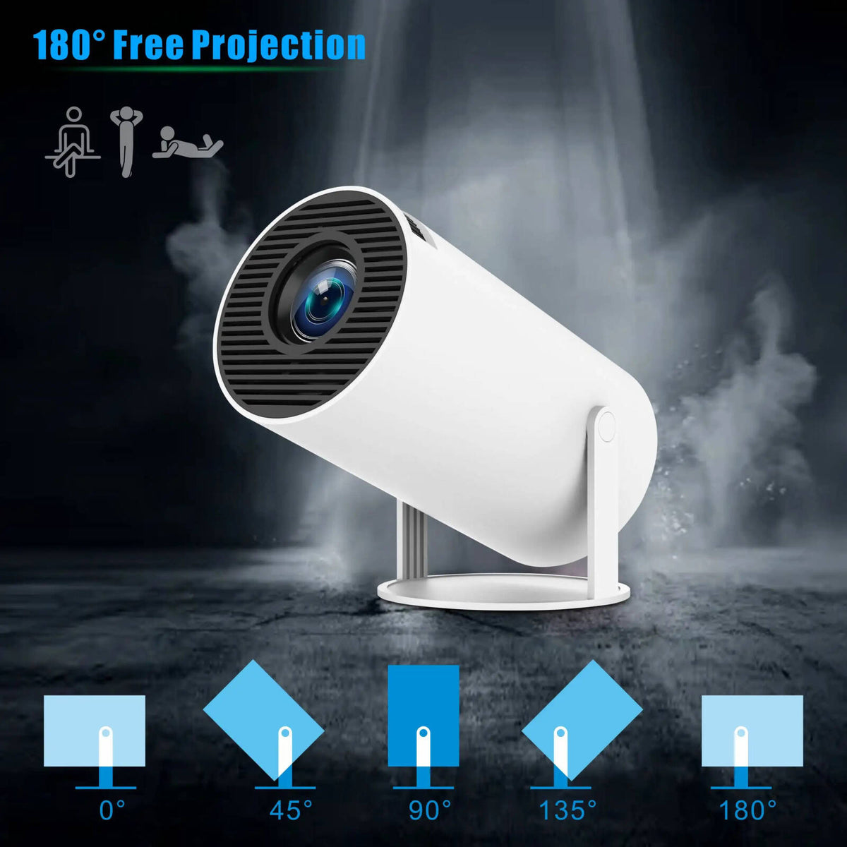 HY300 Mini Portable Projector Android 4K WiFi