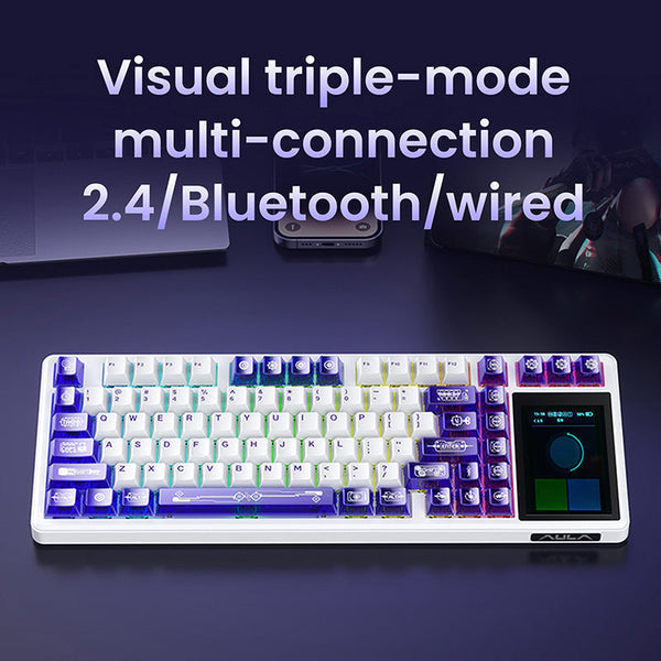 AULA L99 Wireless Mechanical Keyboard with 3.98" Smart Touchscreen