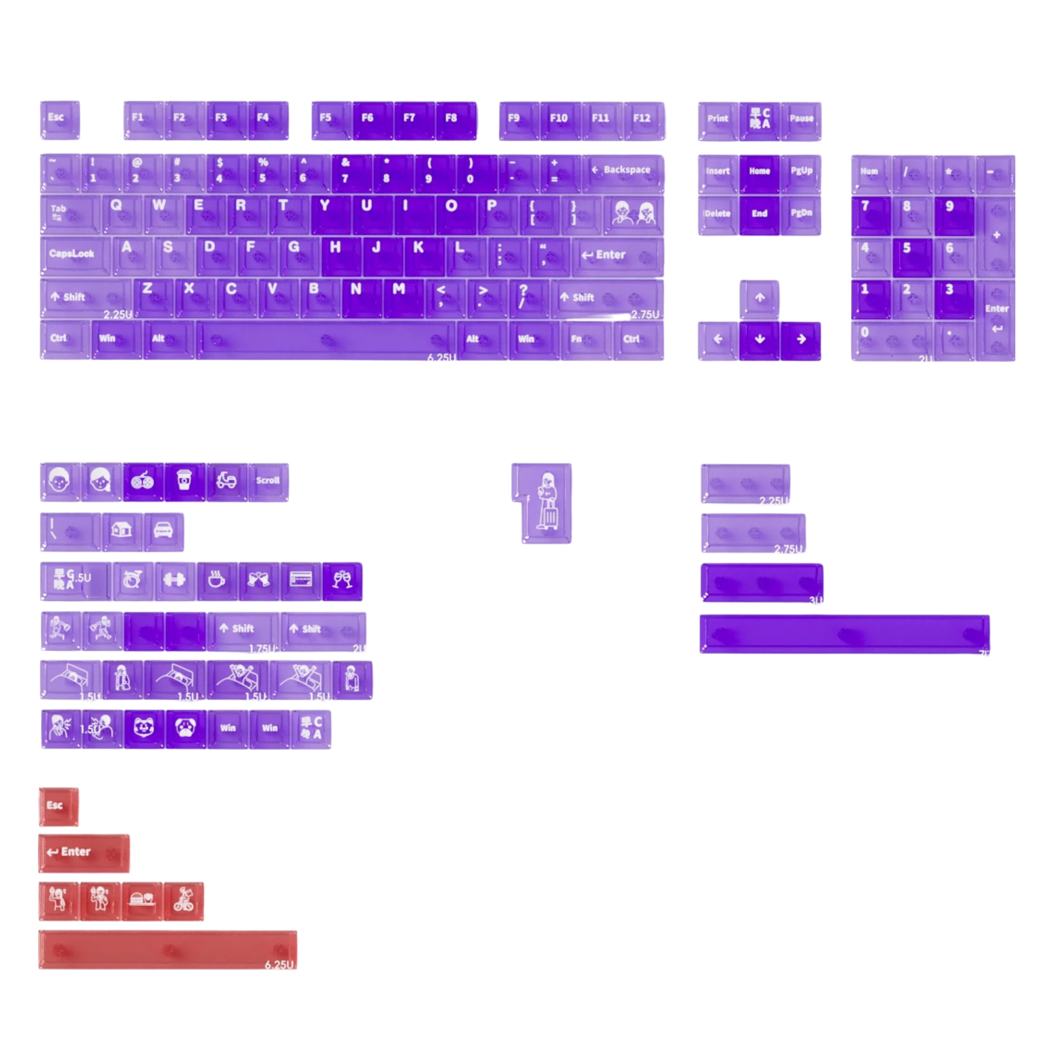 Purple Mist Keycaps