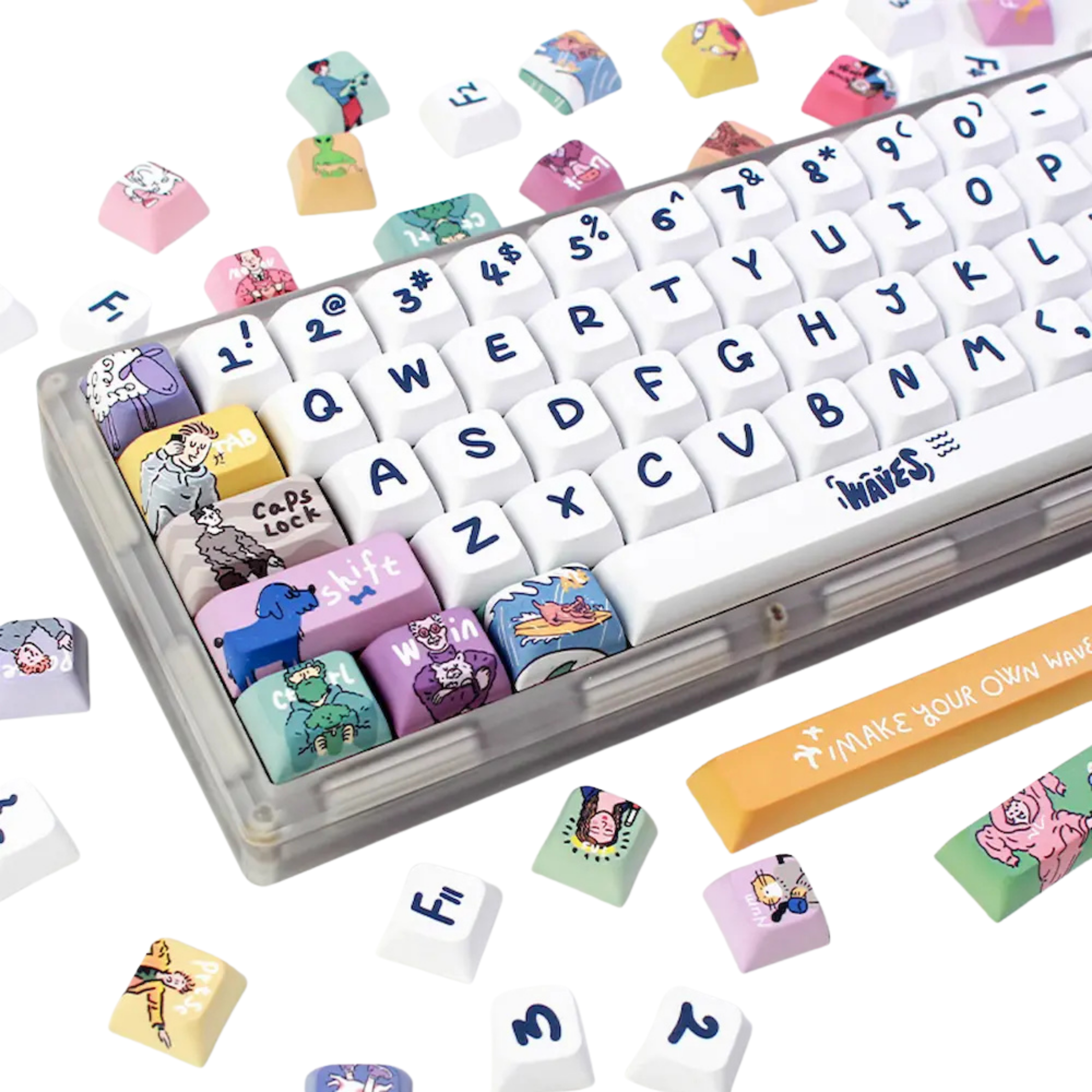 Wave theme XDA keycaps