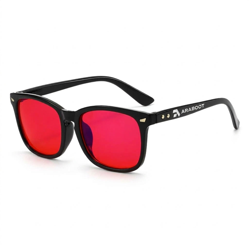 Araboot Gaming Glasses 99.8% Anti-Blue Light Red Lenses