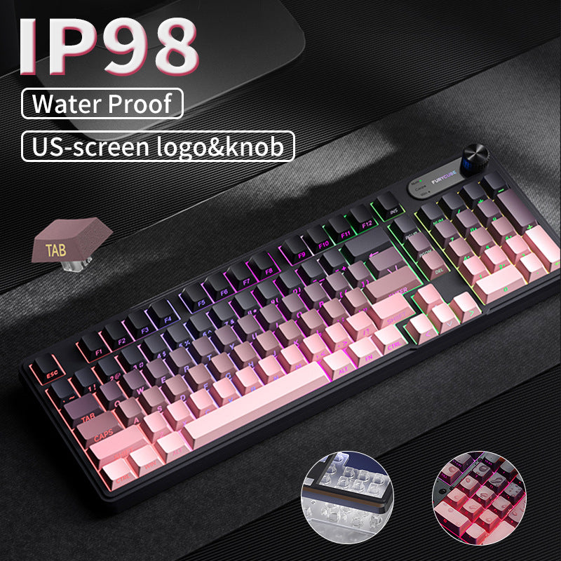 FURYCUBE IP98 Wireless Mechanical Waterproof Gaming Keyboard