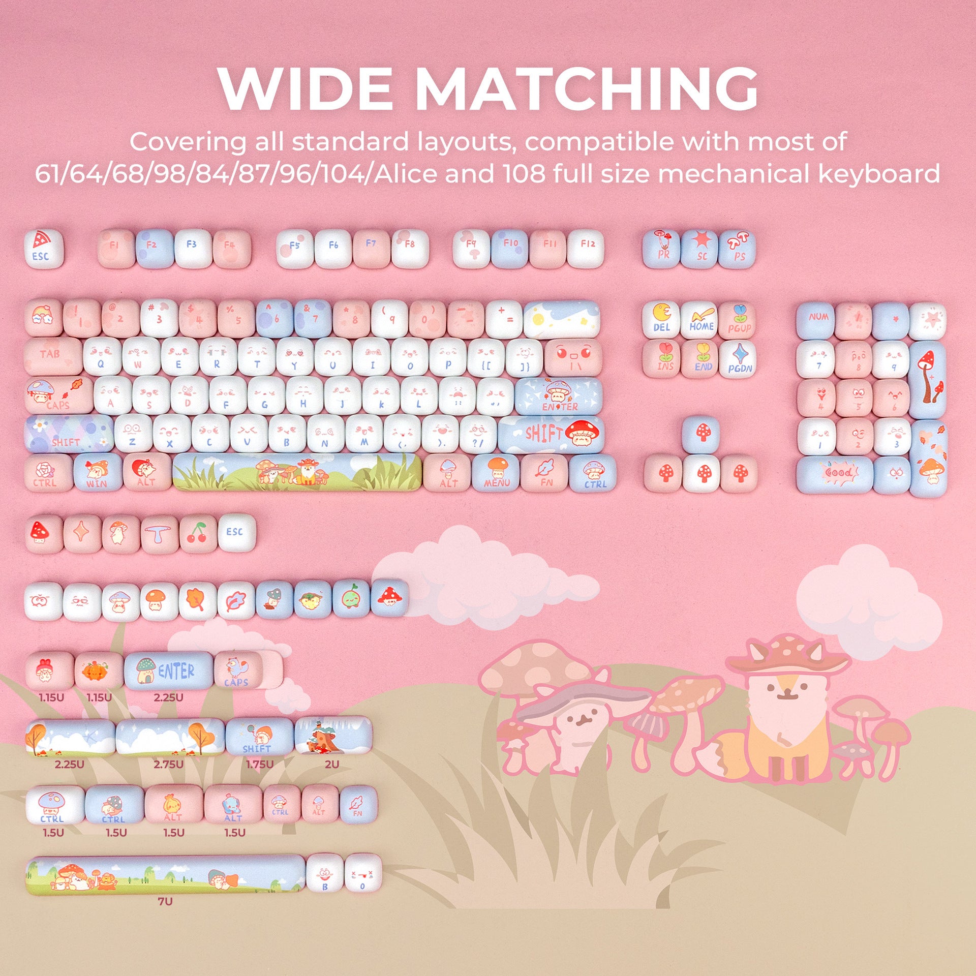 XVX Little Mantou Mushroom MOG Keycaps