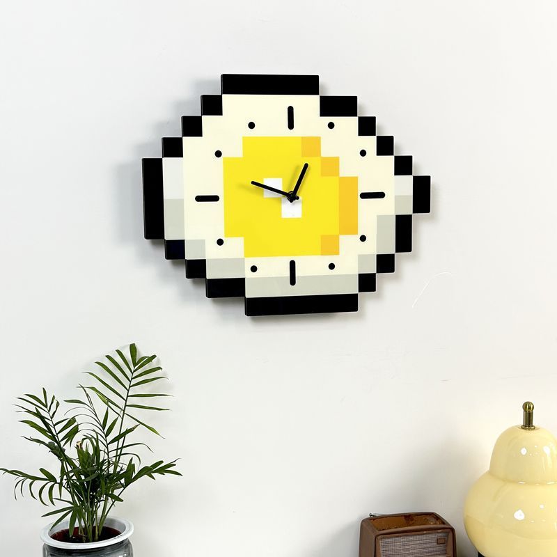 Egg cartoon clock