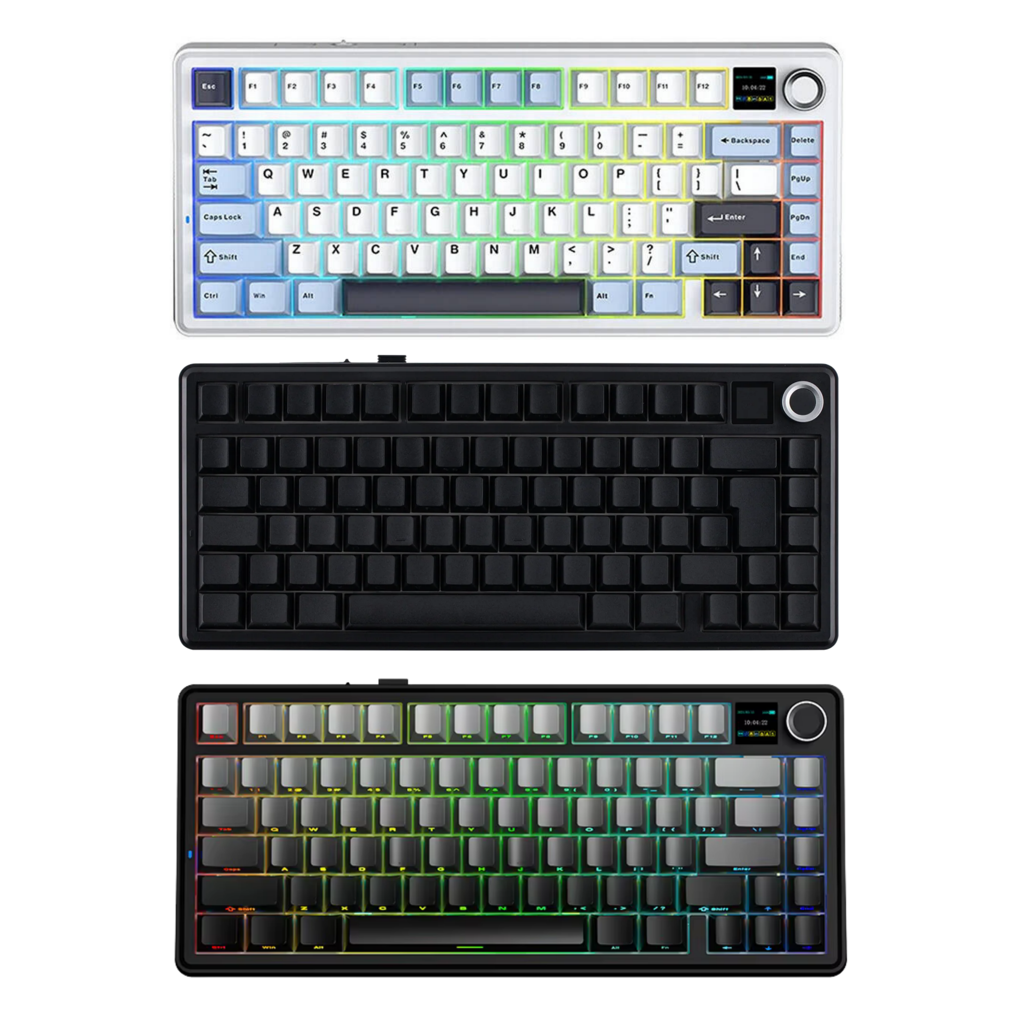 AULA F75 MAX Wireless Mechanical Gaming Keyboard with Screen