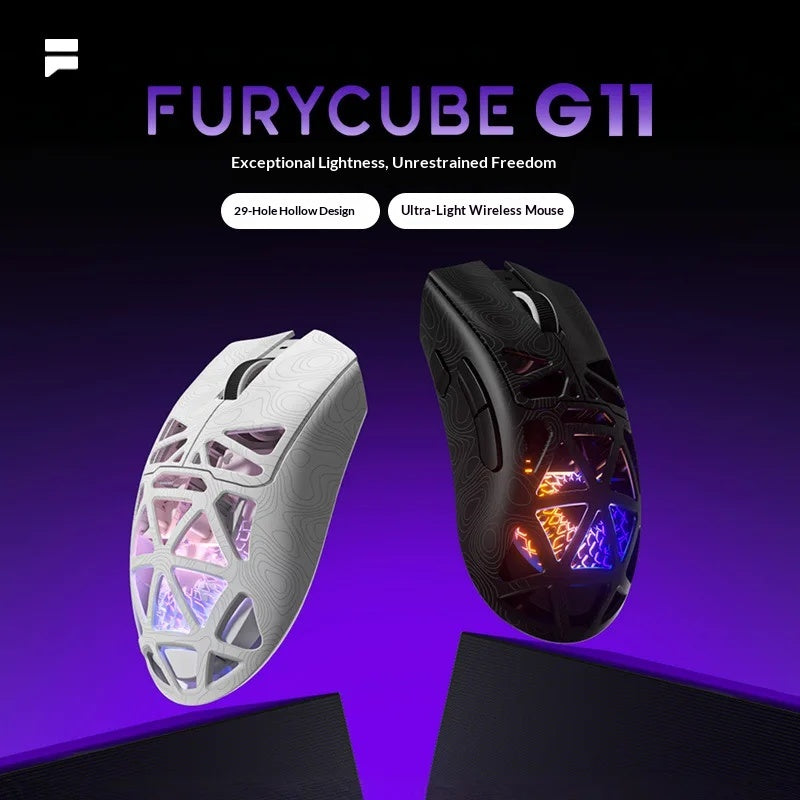 FURYCUBE G11 Wireless Gaming Mouse RGB Tri Mode