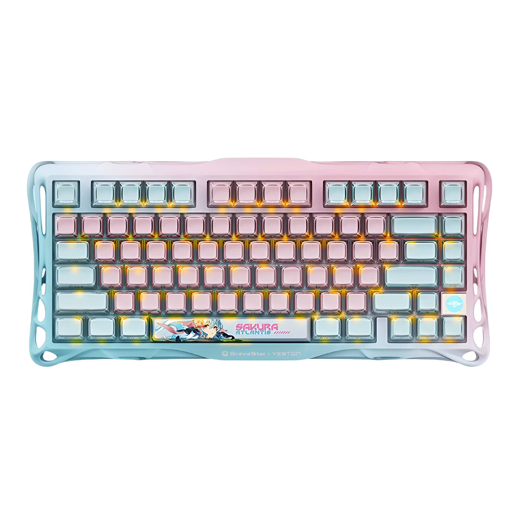 Yeston x Gravastar K1 Lite Sakura Atlantis Wireless Mechanical Gaming Keyboard