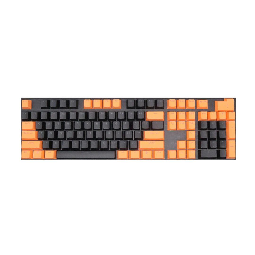 Black & Orange PBT Keycaps 104 Keys