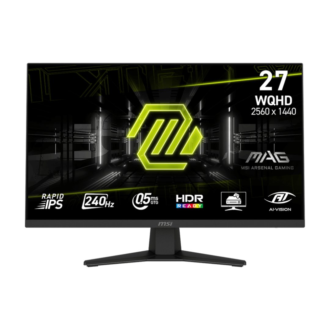 MSI MAG 27" IPS 1440p 2K 240Hz 0.5ms Black Gaming Monitor
