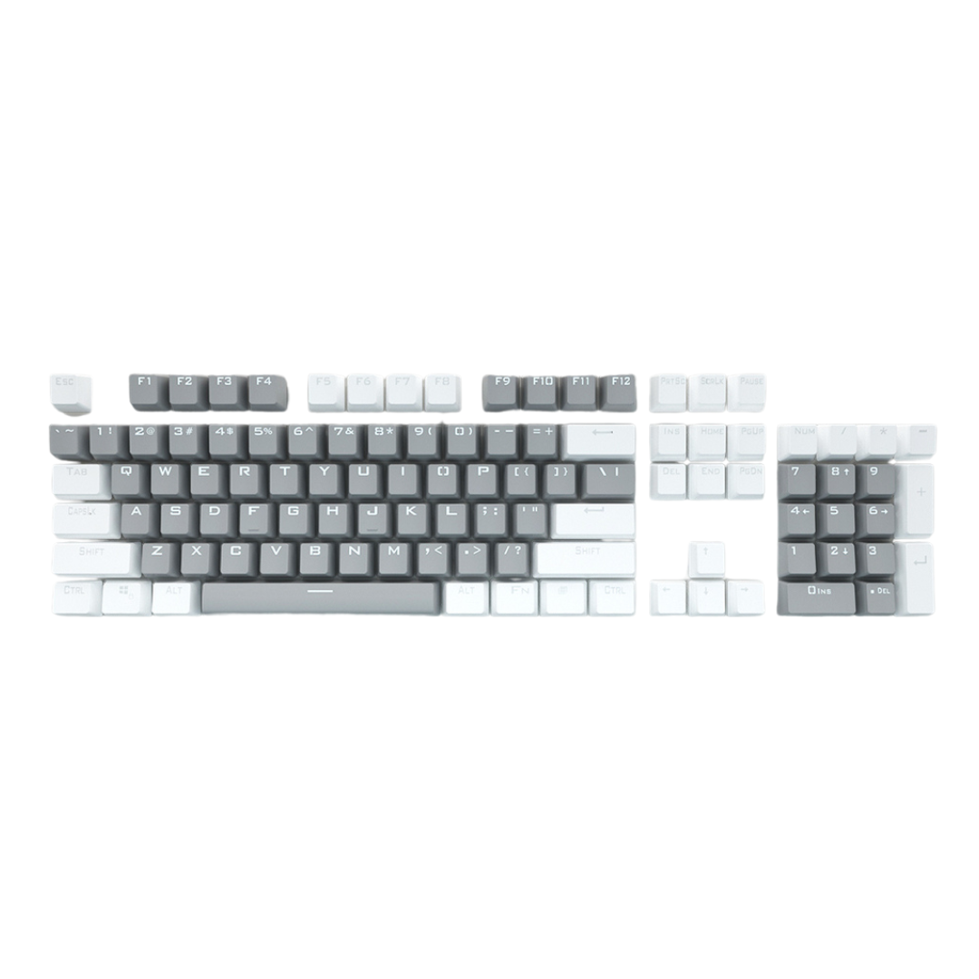 Gray & White PBT Keycaps 104 Keys