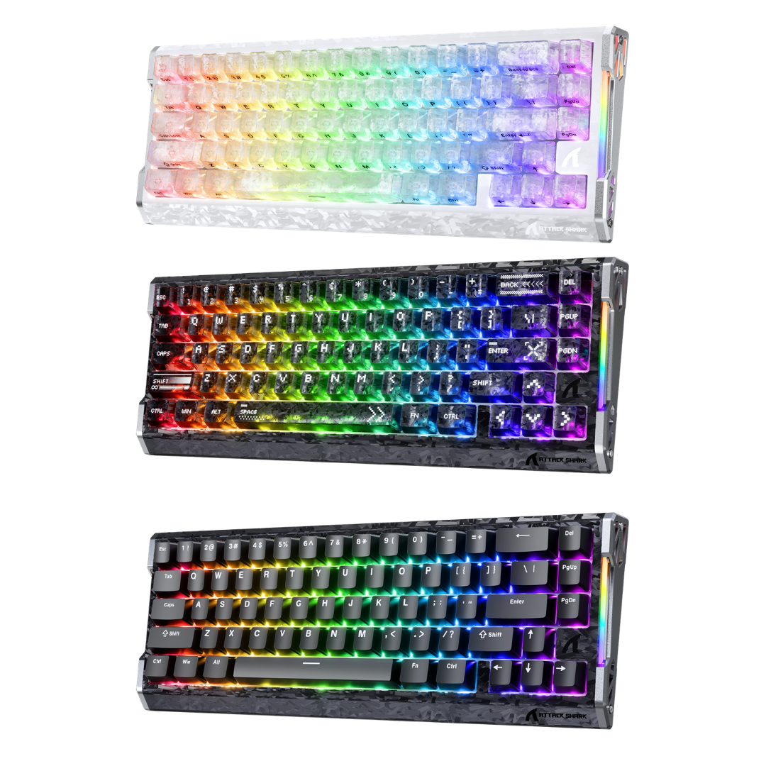ATTACK SHARK R68 HE Carbon Fiber Rapid Trigger Keyboard Magnetic Switch