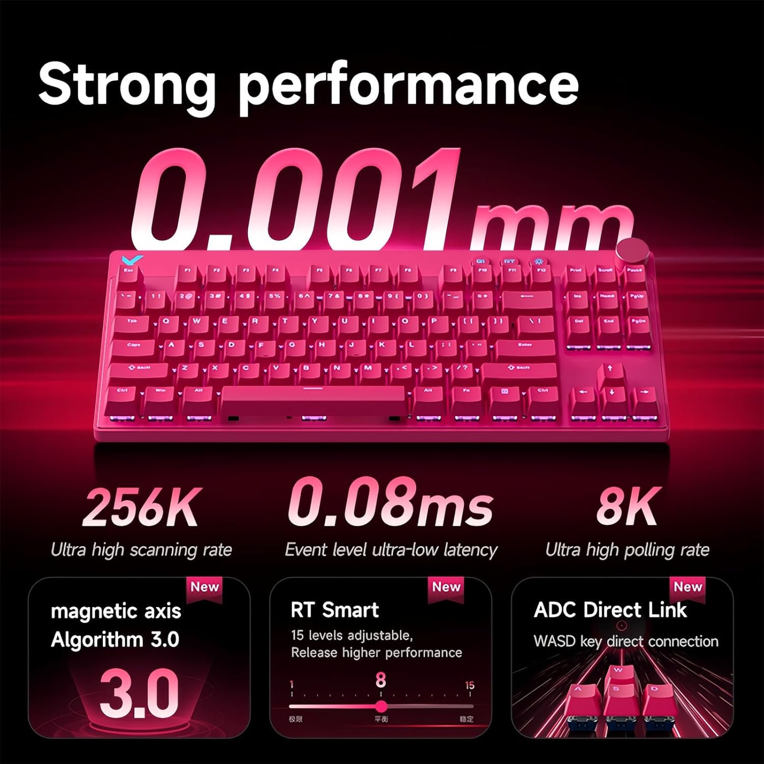 Mchose Mix87 Wired Magnetic Gaming Keyboard 8000hz – Araboot | أرابوت