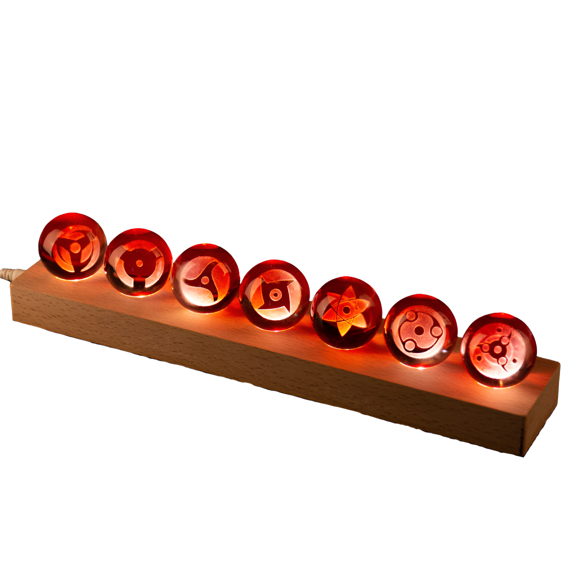 Sasuke Uchiha Anime Crystal Ball LED Base 7pcs Set