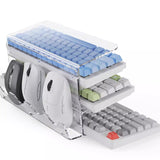 3-Tier Keyboard & Mouse Storage Stand Desk Display Rack