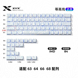 XVX Topographic Keycaps