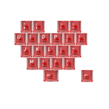 Transparent Heart Keycap 21 keys