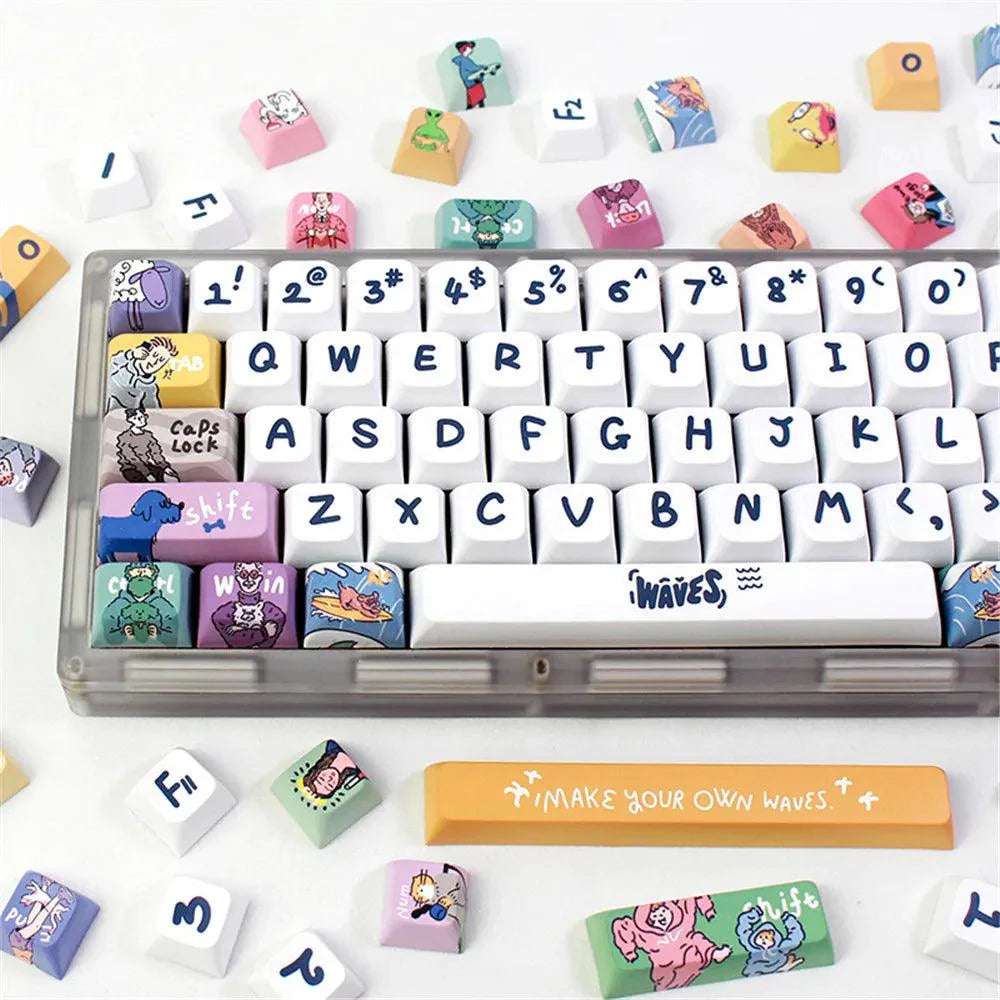 Wave theme XDA keycaps