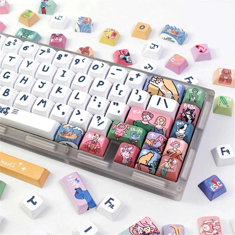 Wave theme XDA keycaps