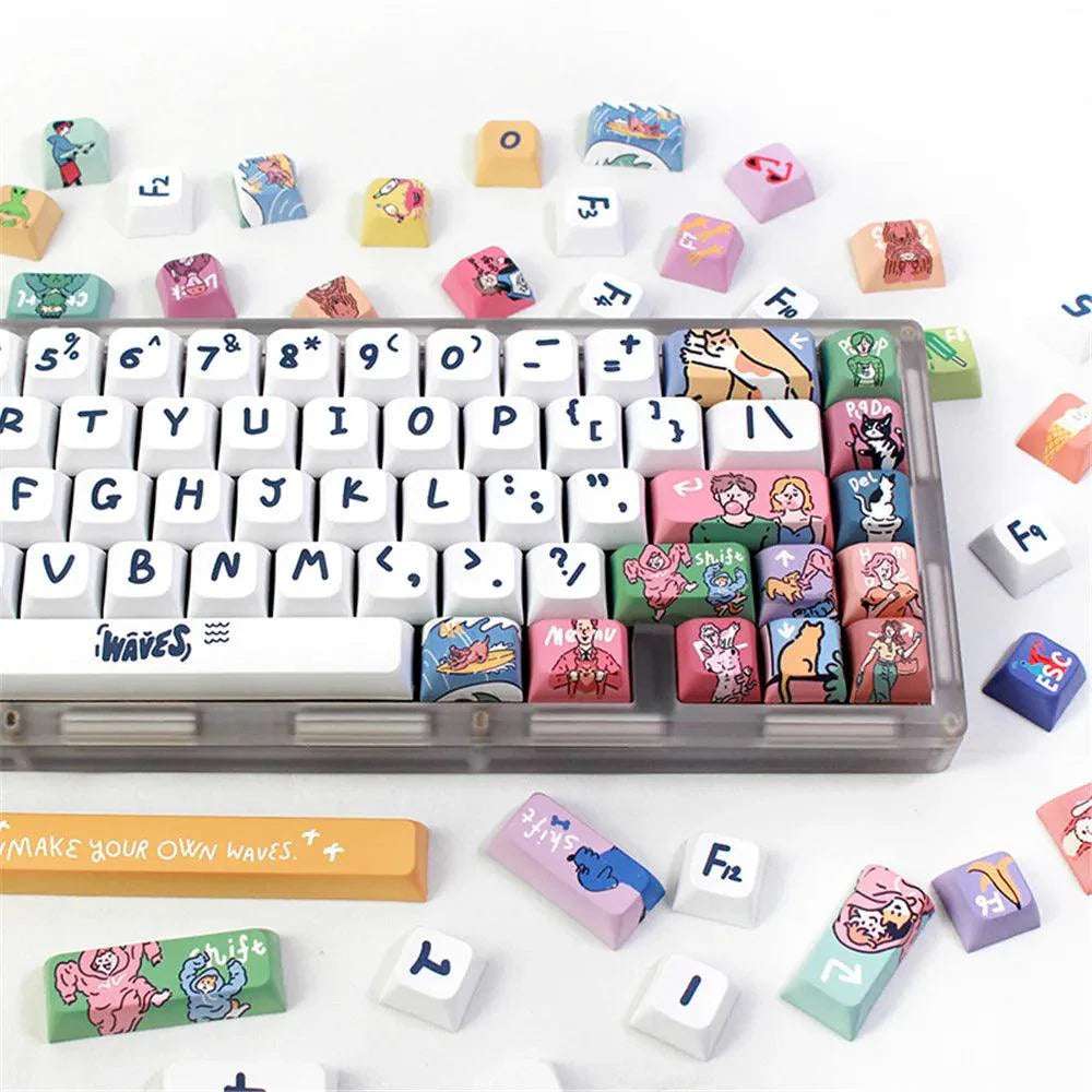 Wave theme XDA keycaps