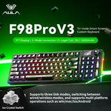 AULA F98PRO Wireless TFT Screen Mechanical Gaming Keyboard