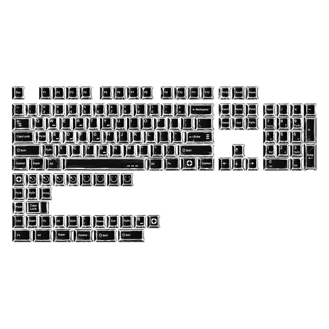 2D Comic Black Cherry PBT Keycaps 137 Keys