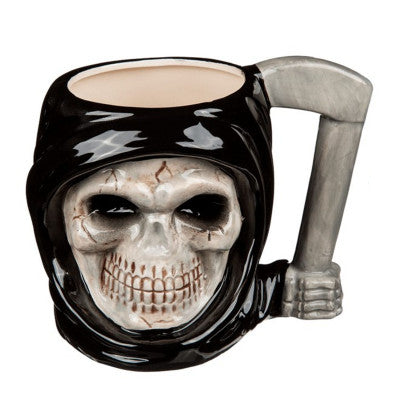 3D Grim Reaper Scythe Handle Ceramic Mug